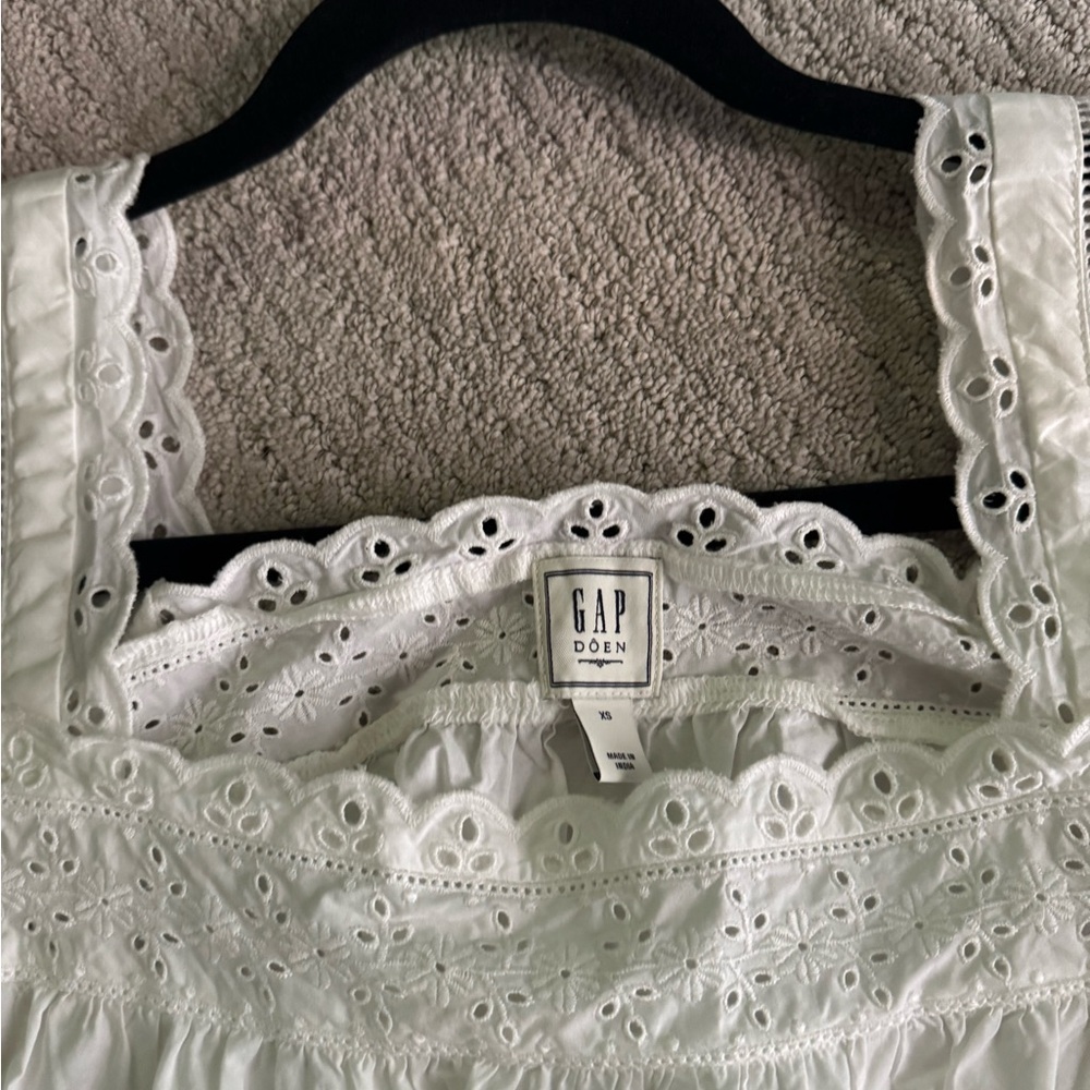 GAP x Doen White Eyelet Tank Top